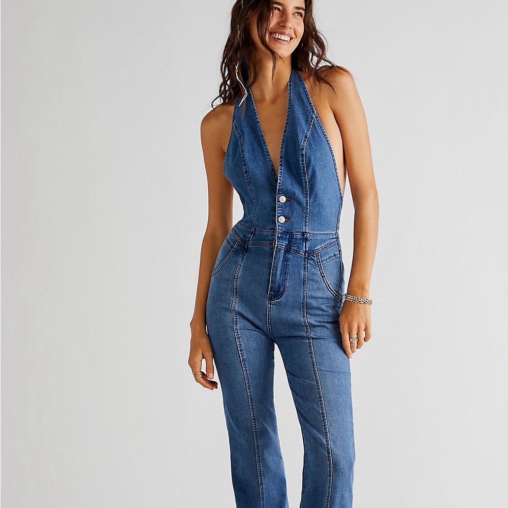 Free People, Denim Jumpsuit , size 28